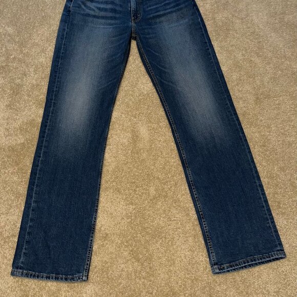 Levis Sz 36W 34L Men’s 514 Dark Blue Boot Cut Straight Leg Jeans - Picture 2 of 7